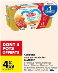 Materne - Compotes Sans Sucres Ajoutés