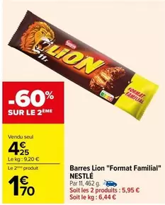 nestlé - barres lion "format familial"