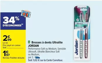 carrefour - jordan - brosses à dents ultralite