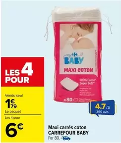 Carrefour - Maxi Carrés Coton