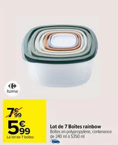 Home - Lot De 7 Boîtes Rainbow