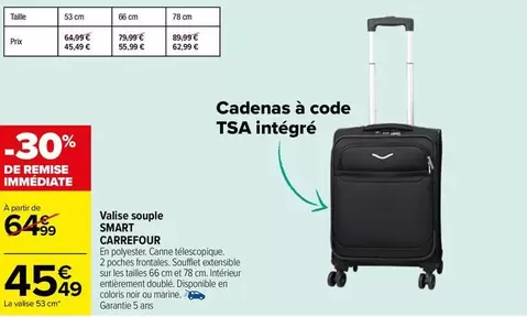 Carrefour - Valise Souple Smart