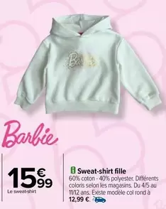 Barbie - Sweat-shirt Fille