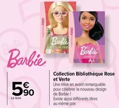 Barbie - Collection Bibliothèque Rose Et Verte