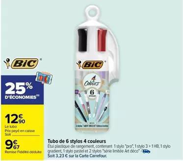 BIC - Tubo De 6 Stylos 4 Couleurs