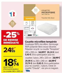 Tex - Couette Microfibre Tempérée