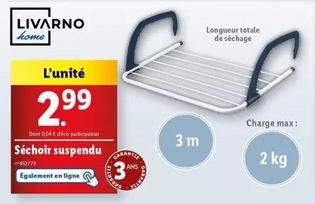 Livarno Home - Séchoir Suspendu offre à 2,99€ sur Lidl