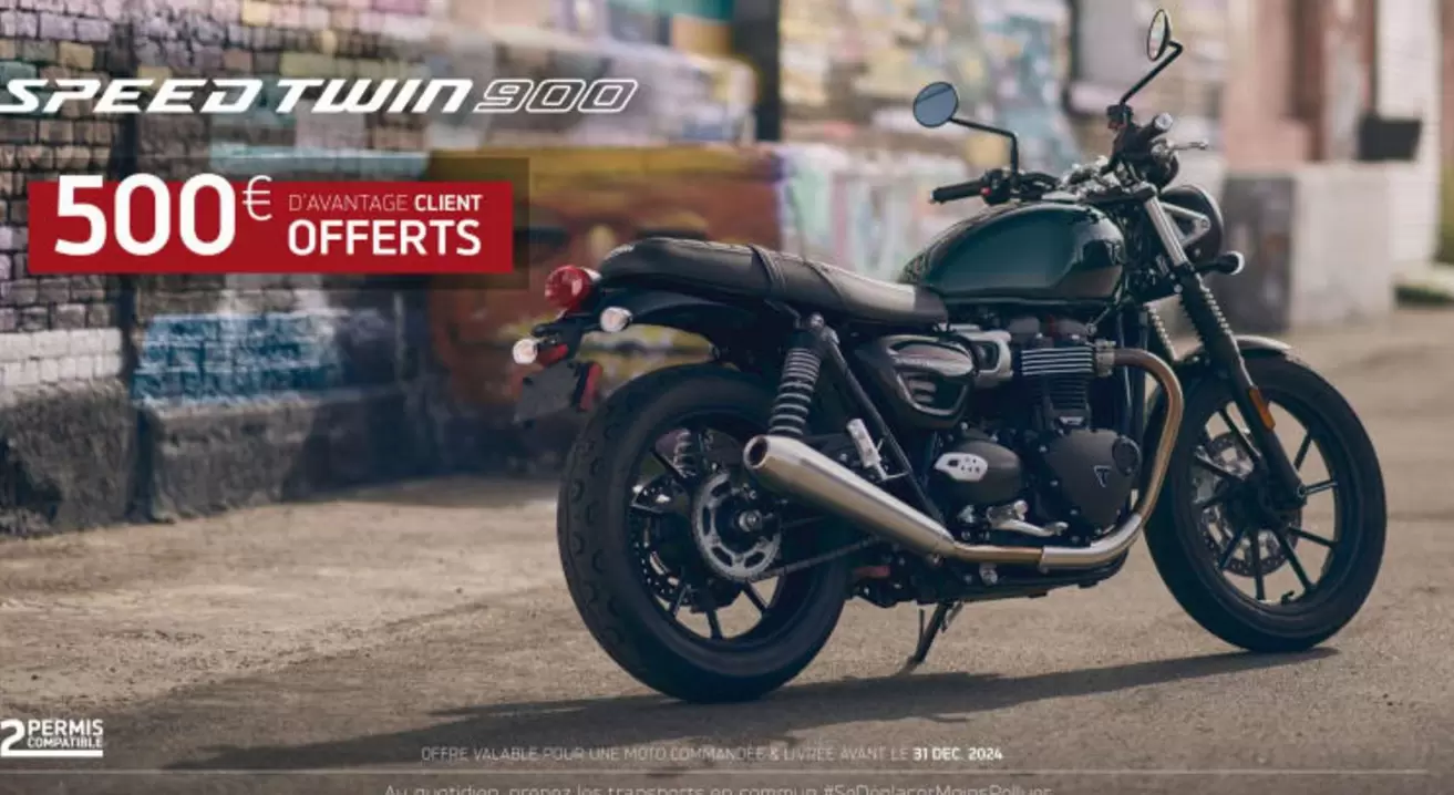 Speed Twin Tap offre à 500€ sur Triumph