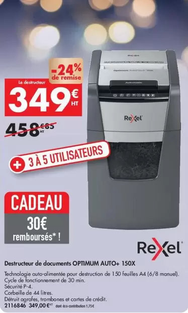 Rexel - Cadeau offre à 349€ sur Plein ciel