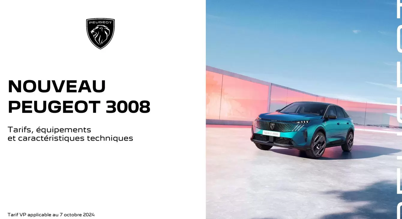 Nouveau Peugeot 3008 offre sur Peugeot