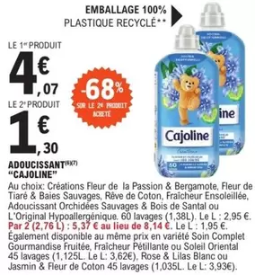 Cajoline - Adoucissant offre à 4,07€ sur E.Leclerc