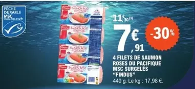 Bose - Tirdus - 4 Filets De Saumon Roses Du Pacifique Msc Surgelés offre à 7,91€ sur E.Leclerc