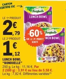 Bonduelle - Lunch Bowl offre à 2,79€ sur E.Leclerc