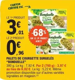 Bonduelle - Palets De Courgette Surgelés offre à 3,01€ sur E.Leclerc