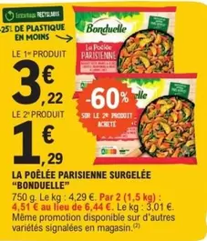 Bonduelle - La Poêlée Parisienne Surgelée offre à 3,22€ sur E.Leclerc