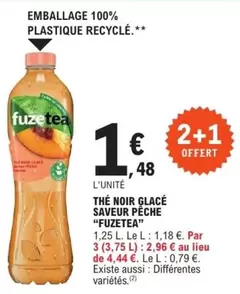 Fuzetea - Thé Noir Glacé Saveur Pêche offre à 1,48€ sur E.Leclerc