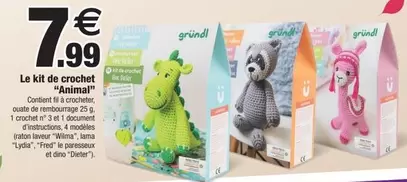 Gründl - Le Kit De Crochet "Animal"  offre à 7,99€ sur Bazarland