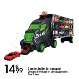 Camion Boîte De Transport offre à 14,99€ sur Migros France