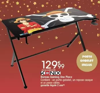 Konix - Bureau Gaming One Piece offre à 129,99€ sur Migros France