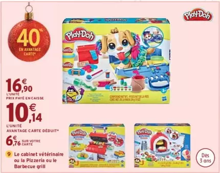 Play-doh - Le Cabinet Vétérinaire À La Pizzere Ou Le Barbecue Grill offre à 16,9€ sur Intermarché Hyper