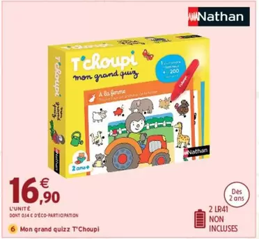 Nathan - Mon Grandi Guizt T'choupi offre à 16,9€ sur Intermarché Hyper