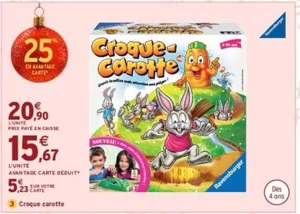 Ravensburger - Croque Carotte offre à 20,9€ sur Intermarché Hyper