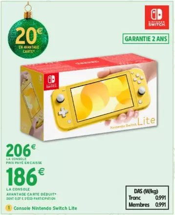 Nintendo - Console Switch Lite offre à 206€ sur Intermarché Hyper