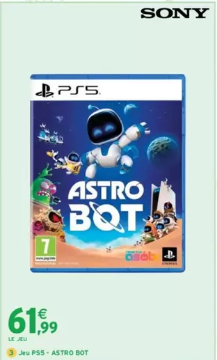 Sony - Astro Bot offre à 61,99€ sur Intermarché Hyper