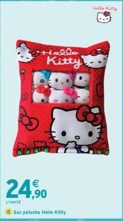 Hello Kitty - Sac Peluche Kitty offre à 24,9€ sur Intermarché Hyper