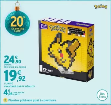 Pokemon - Figurine Pokémon Pixel À Construire offre à 24,9€ sur Intermarché Hyper