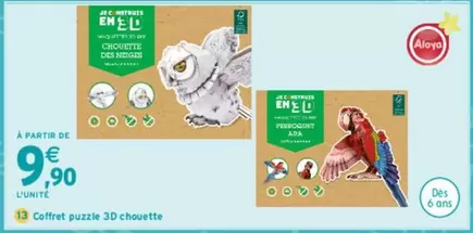 Aloya - Coffret Puzzle 3d Chouette offre à 9,9€ sur Intermarché Hyper