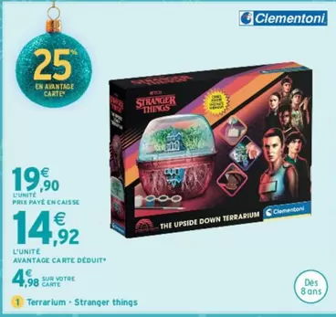 Clementoni - Terrarium Stranger Things offre à 19,9€ sur Intermarché Hyper