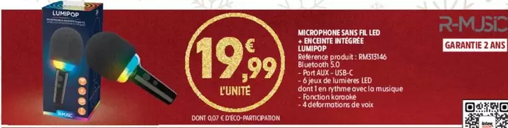 Microphone Rm36fq offre à 19,99€ sur Intermarché Hyper