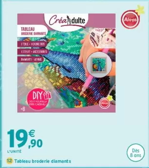 Aloya - Tableau Broderie Diamants offre à 19,9€ sur Intermarché Hyper