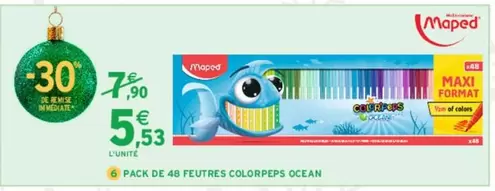 Maped - Pack De 48 Feutres Colorppys Ocean offre à 5,53€ sur Intermarché Hyper