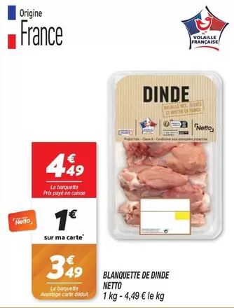 Netto - Blanquette De Dinde offre à 3,49€ sur Netto