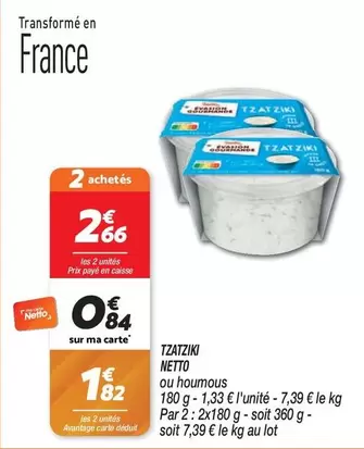 Netto Ou Houmous offre à 1,82€ sur Netto