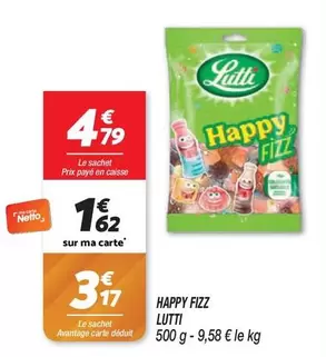 Lutti - Happy Fizz offre à 1,62€ sur Netto