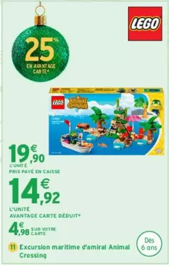 LEGO - Excueur Maritime D'Amiral Animal Crossing offre à 19,9€ sur Intermarché Express