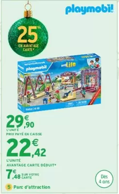 Playmobil - Parc D'attraction offre à 29,9€ sur Intermarché Express