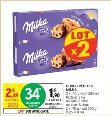 Milka - Choco Pépites offre à 1,9€ sur Intermarché Contact