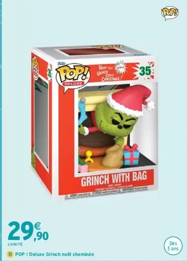 Deluxe - Pop! Deluxe Grinch Noirl Cheminnée offre à 29,9€ sur Intermarché