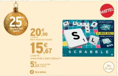 Mattel - Scrabble offre à 20,9€ sur Intermarché