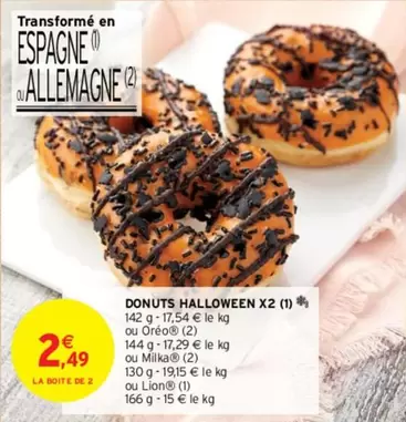 Donuts -  Halloween X2 offre à 2,49€ sur Intermarché