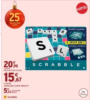 Mattel - Scrabble offre à 20,9€ sur Intermarché