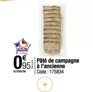 Pâté De Campagne À L'ancienne offre à 0,95€ sur Promocash