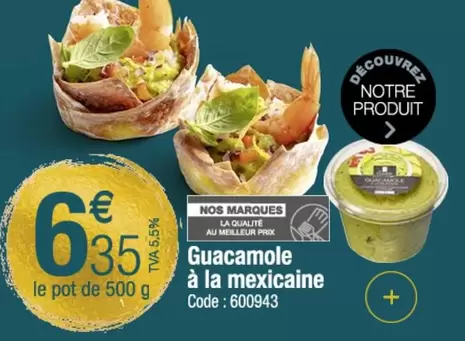 Guacamole À La Mexicaine offre à 6,35€ sur Promocash