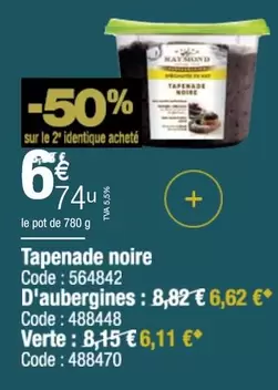 Tapenade Noire offre à 6,74€ sur Promocash