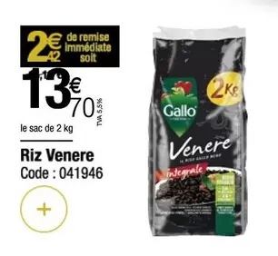 Gallo - Riz Venere offre à 13,7€ sur Promocash