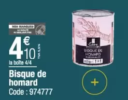 Bisque De Homard offre à 4,1€ sur Promocash